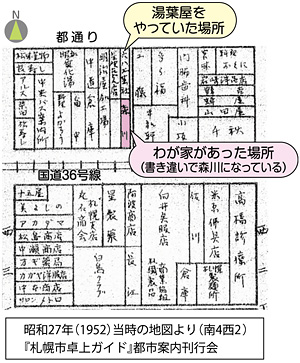 昭和27年(1952)当時の地図より